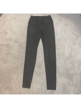 Aritzia Wilfred Free gray faux suede Daria leggings Sz L NWOT